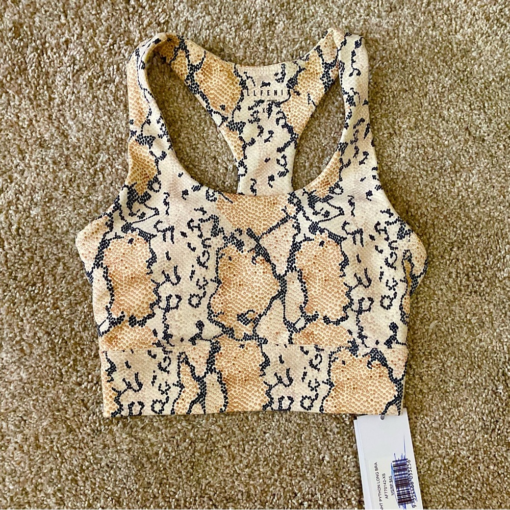 Allfenix Sports Bra Python Cutout Athletic NWT SIZE XS